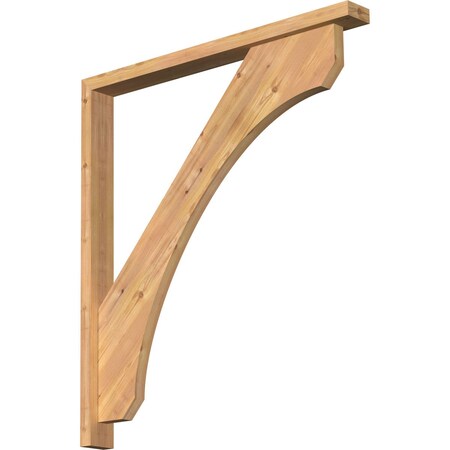 Ekena Millwork Legacy Block Smooth Bracket w/ Offset Brace, Western Red Cedar, 3 1/2"W x 36"D x 40"H BKT0402X36X40LEC05SWR
